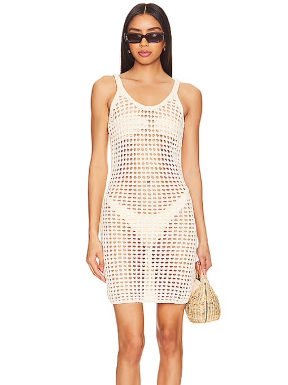 BNWT- Solid & Striped Pali Dress 100% Mercerized Cotton Knit Crochet Vacation